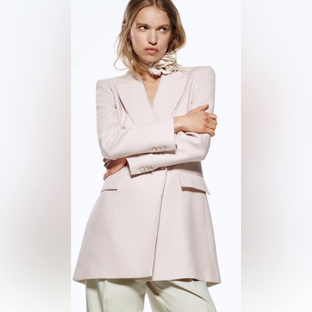 Zara long fitted blazer.